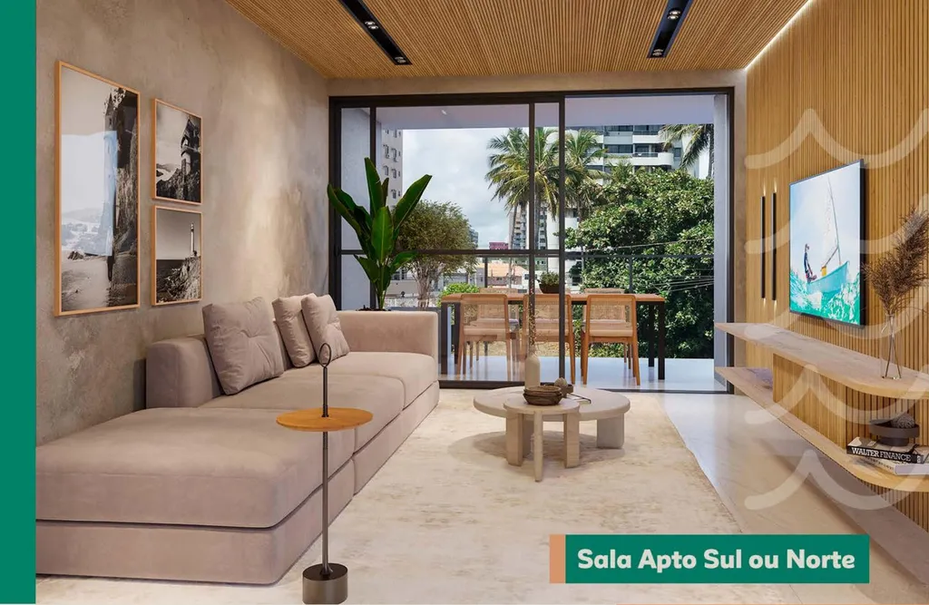 Sala do apartamento Sul ou Norte do Urban Mares